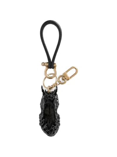Feng Chen Wang Sculpted Keyring In Black