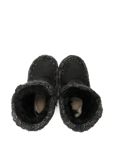 Mou Shearling Lined Boots In Black