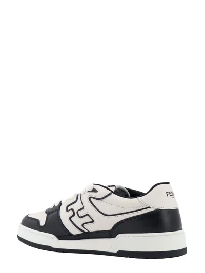 Fendi Premium Leather Match Sneakers For Men In White