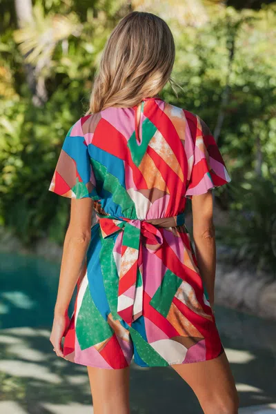 Cupshe Spring Sunshine Abstract Romper In Multi