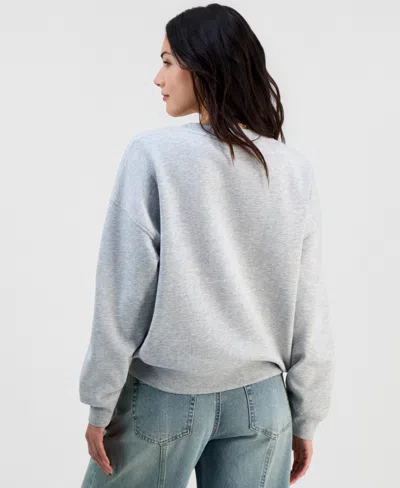 Self Esteem Juniors' Patchwork Graphic Sweatshirt In Gray