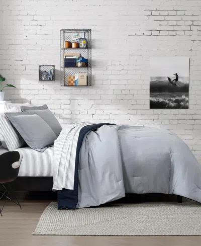 Nautica Hayes Solid Reversible 7-pc. Comforter Set, Queen In Blue