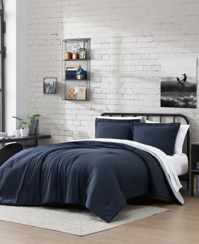 Nautica Hayes Solid Reversible 7-pc. Comforter Set, Queen In Blue