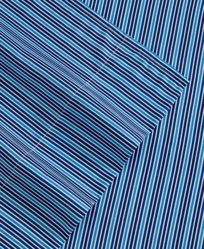 Nautica Alden Stripe Printed Microfiber 4-pc. Sheet Set, Full In Blue