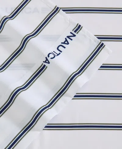 Nautica Inline Printed Microfiber 3-pc. Sheet Set, Twin In White