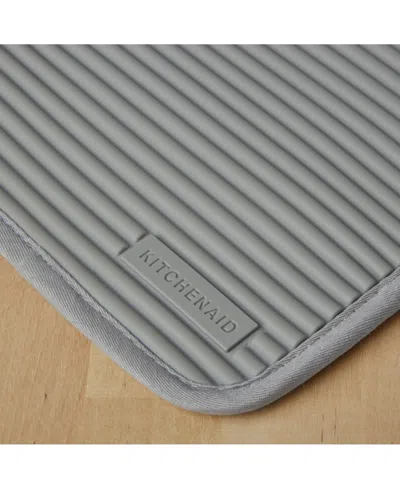 Kitchenaid Ribbed Soft Silicone 2-pc. Pot Holder Set In Gray