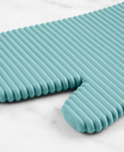 Kitchenaid Ribbed Soft Silicone 2-pc. Oven Mitt Set In Blue
