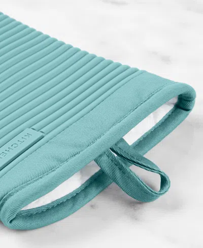 Kitchenaid Ribbed Soft Silicone 2-pc. Oven Mitt Set In Blue
