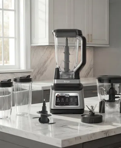 Ninja Professional Plus Auto-iq Kitchen System Blender And Food Processor Set In Black