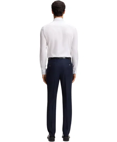 Hugo Boss Slim-fit Shirt In Italian-made Performance-stretch Jersey In White