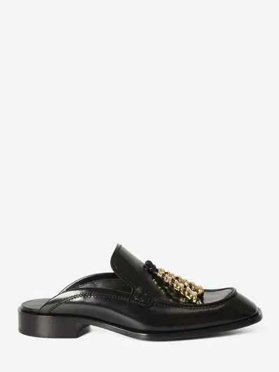 Loewe Black Leather Loafers