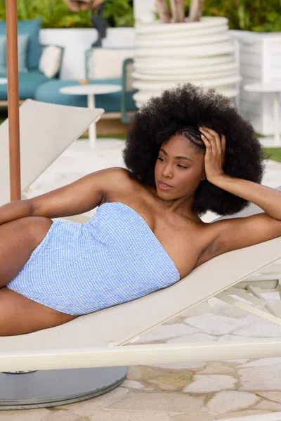 Jmp The Label Nassau One Piece - Blue Gingham In Multi