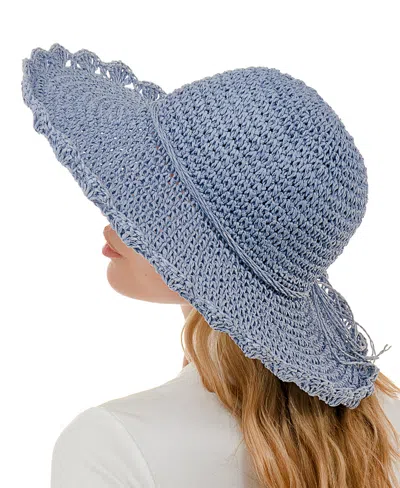 Marcus Adler Packable Straw Panama Hat In Blue