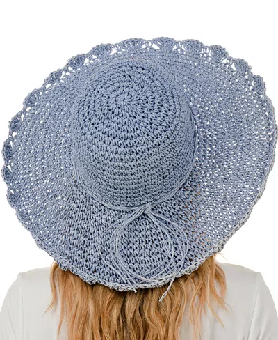 Marcus Adler Packable Straw Panama Hat In Blue