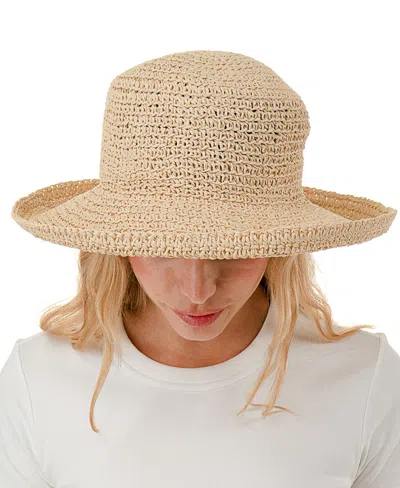 Marcus Adler Straw Texture Sun Hat In Metallic