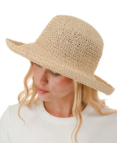 Marcus Adler Straw Texture Sun Hat In Metallic