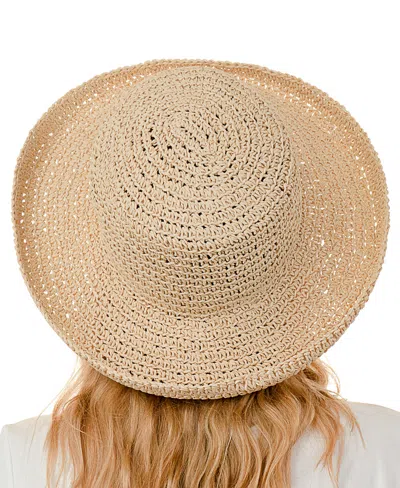 Marcus Adler Straw Texture Sun Hat In Metallic