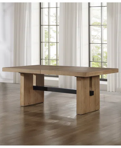 Macy's Macai 42" Wood Rectangular Dining Table In Brown