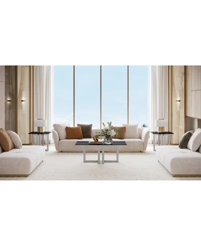 Macy's Emila 3-pc. Rectangle Coffee Table And Rectangle End Tables Set In Black