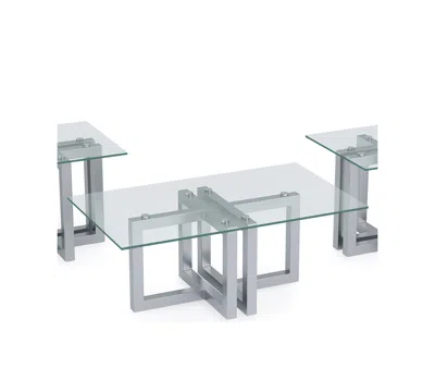 Macy's Emila 3-pc. Rectangle Coffee Table And Rectangle End Tables Set In Gray