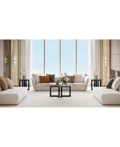 Macy's Emila 3-pc. Rectangle Coffee Table And Rectangle End Tables Set In Black