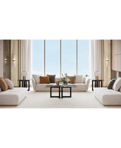 Macy's Emila 3-pc. Rectangle Coffee Table And Rectangle End Tables Set In Black