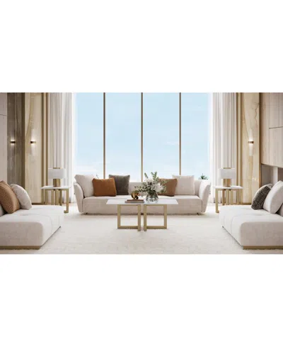 Macy's Emila 3-pc. Rectangle Coffee Table And Rectangle End Tables Set In White