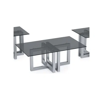 Macy's Emila 3-pc. Rectangle Coffee Table And Rectangle End Tables Set In Gray