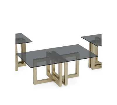 Macy's Emila 3-pc. Rectangle Coffee Table And Rectangle End Tables Set In Gray