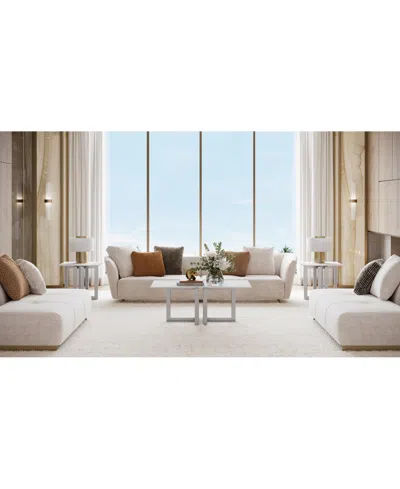 Macy's Emila 3-pc. Rectangle Coffee Table And Rectangle End Tables Set In White