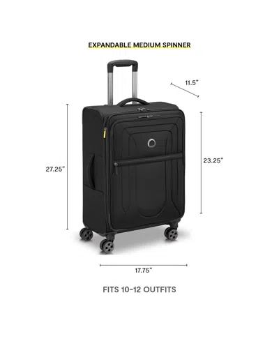 Delsey Paris Shadow Dlx Medium Check-in Spinner In Black