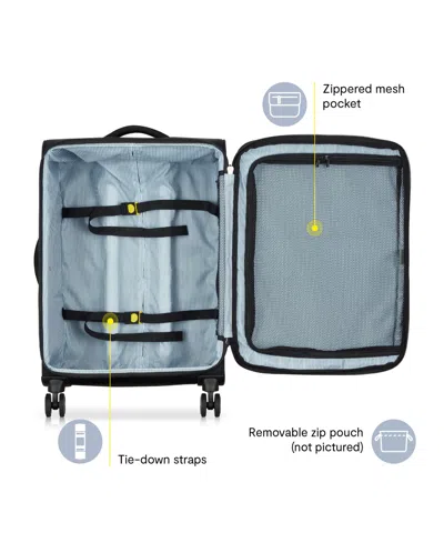 Delsey Paris Shadow Dlx Medium Check-in Spinner In Black