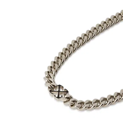 Off-white Arrow Chain-linked Necklace In Neutral