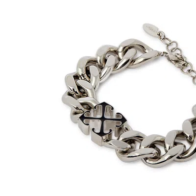 Off-white Enamel Arrow Bracelet In Pattern
