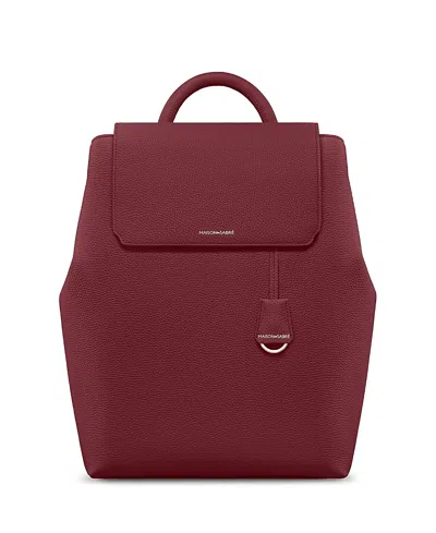 Maison De Sabre Medium Leather Soft Backpack In Burgundy