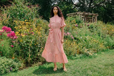 Love The Label Emma Midi Dress In Pink