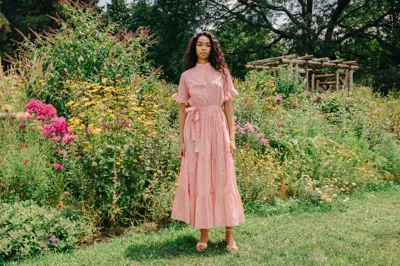 Love The Label Emma Midi Dress In Pink