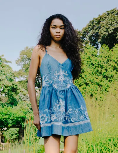 Love The Label Nicks Mini Dress In Blue