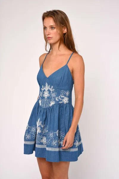 Love The Label Nicks Mini Dress In Blue