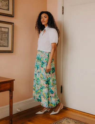 Love The Label Porto Maxi Skirt In Multi