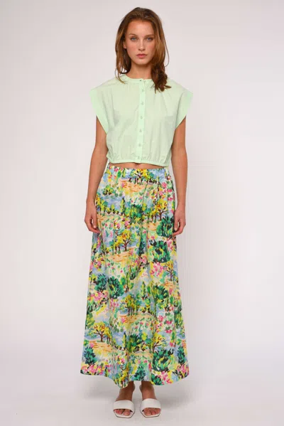 Love The Label Porto Maxi Skirt In Multi