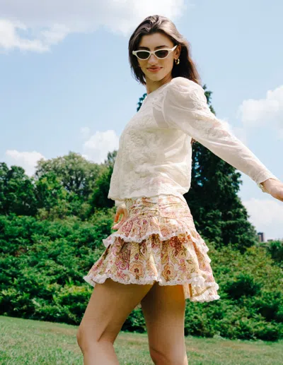 Love The Label Skylar Mini Skirt In Multi