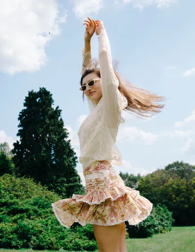 Love The Label Skylar Mini Skirt In Multi