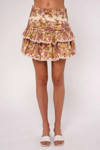 Love The Label Skylar Mini Skirt In Multi