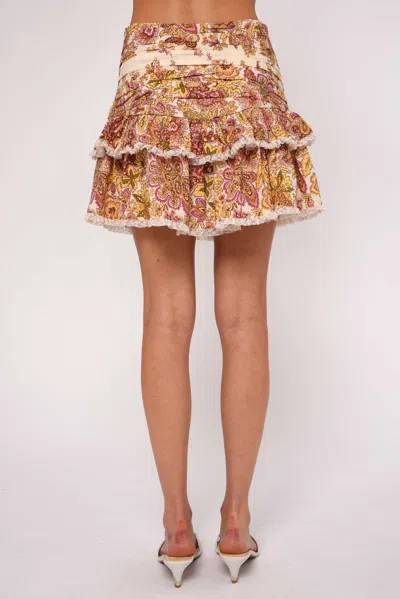 Love The Label Skylar Mini Skirt In Multi