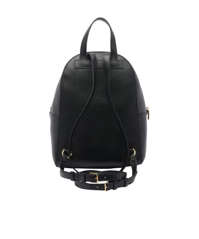 Coccinelle Minimalist Zip-closure Backpack With External Pocket In Black