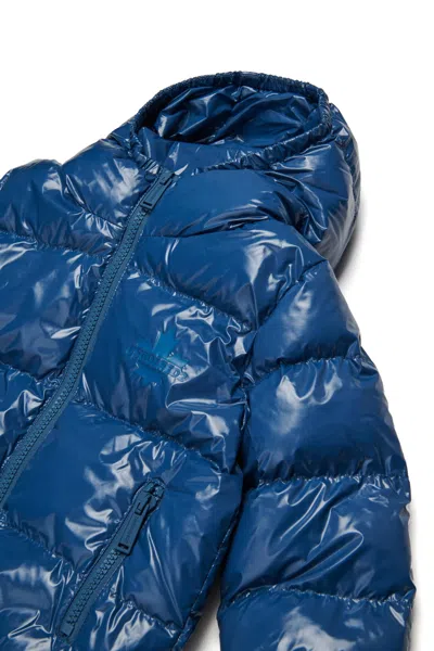 Dsquared2 Down Jacket With Logo In Blue
