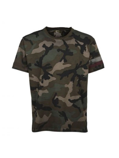 Shop Valentino Camouflage T-shirt In Camou Army