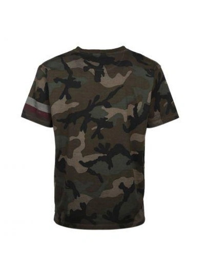 Shop Valentino Camouflage T-shirt In Camou Army