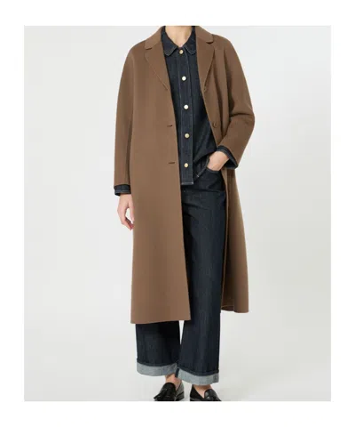 Max Mara Wool Coat In Brown